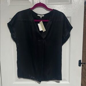 Chic Black V-Neck Blouse